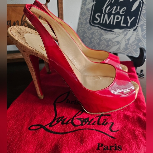 Louboutin Prive sling back heels - Picture 7 of 11